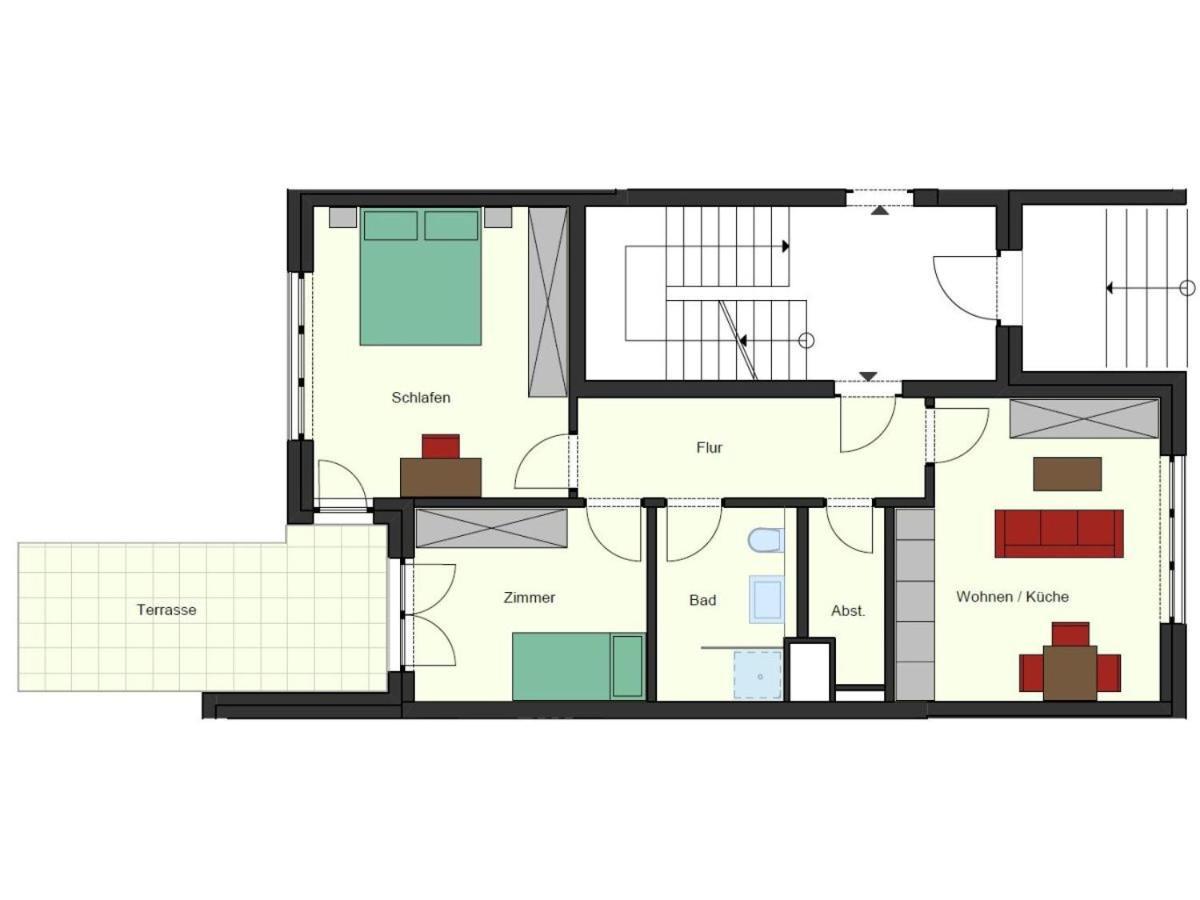 Ferienwohnung Buesumperle Rot Екстер'єр фото